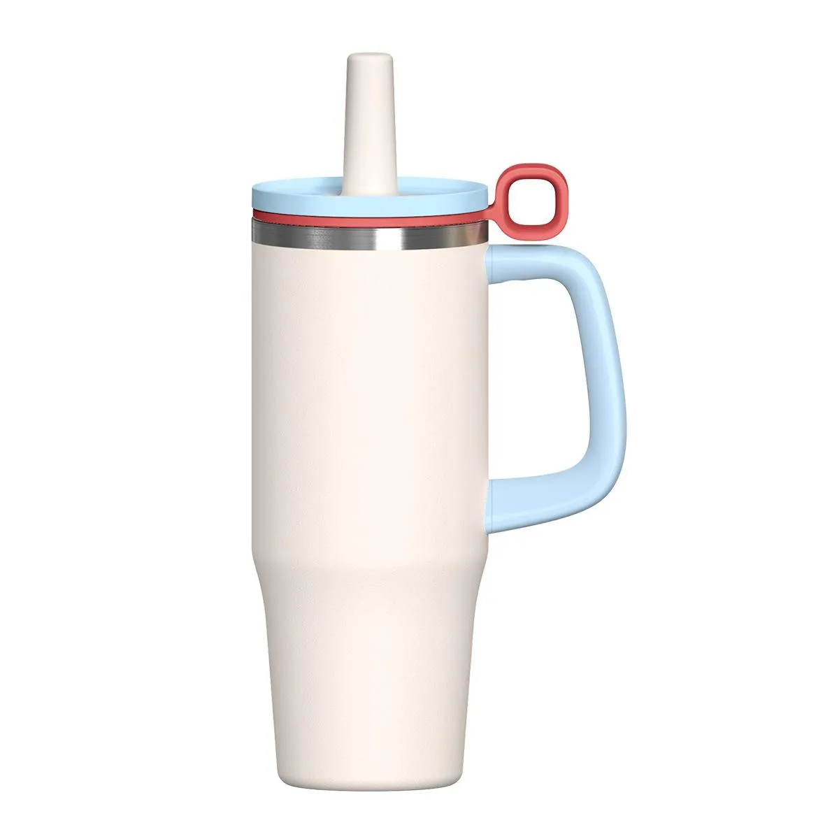 40oz Handle Car Tumbler with Straw Lid thumbnail