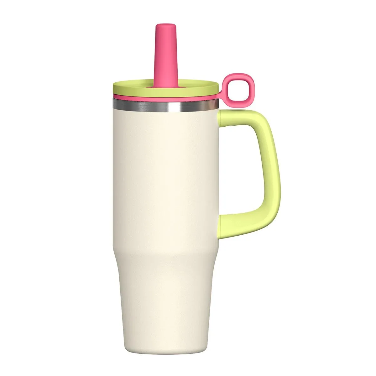 40oz Handle Car Tumbler with Straw Lid thumbnail