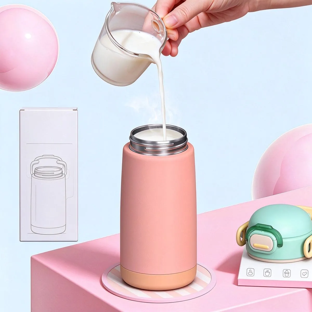 Kids Shatterproof Straw Insulated Bottle thumbnail