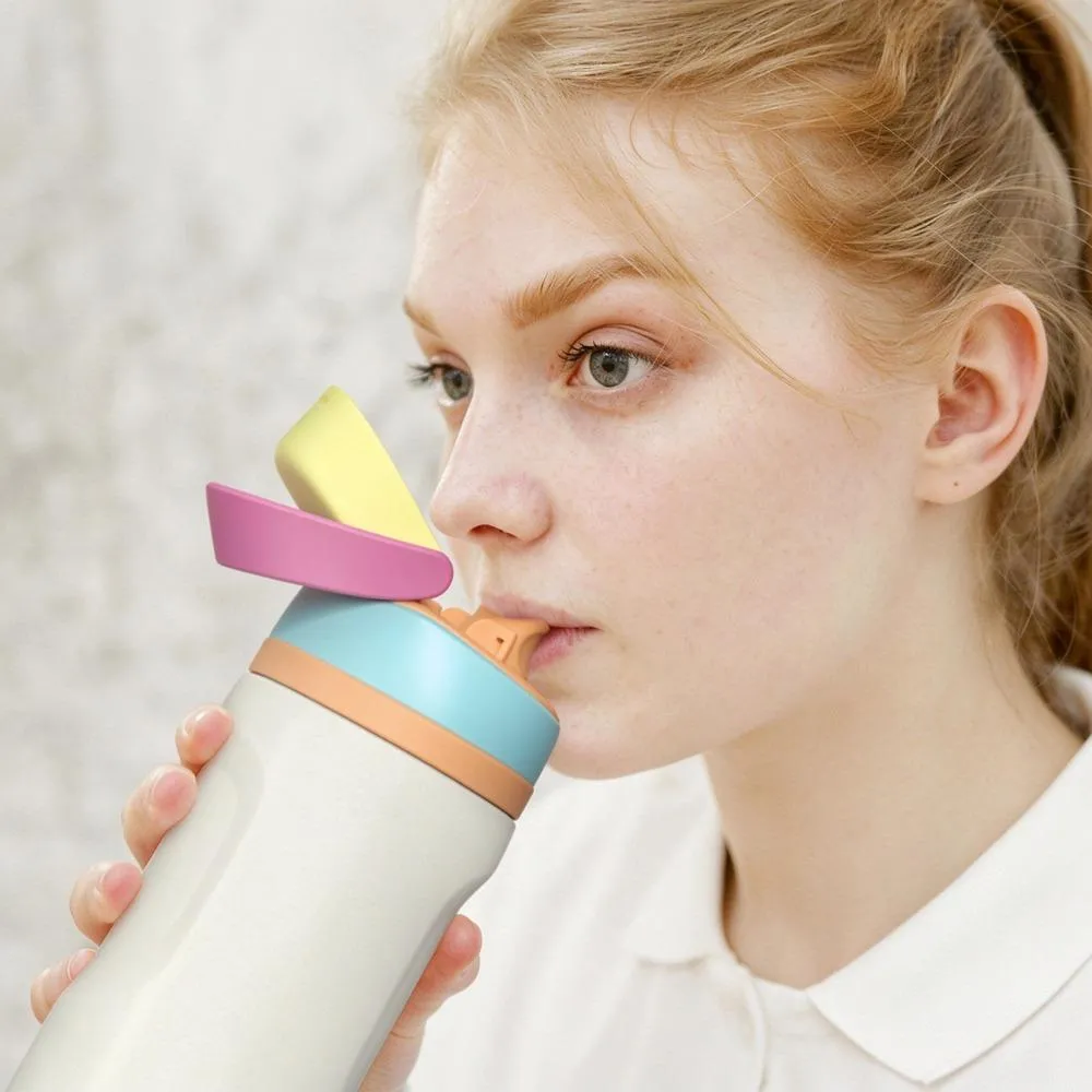 Push-Button Straw Sports Water Bottle thumbnail