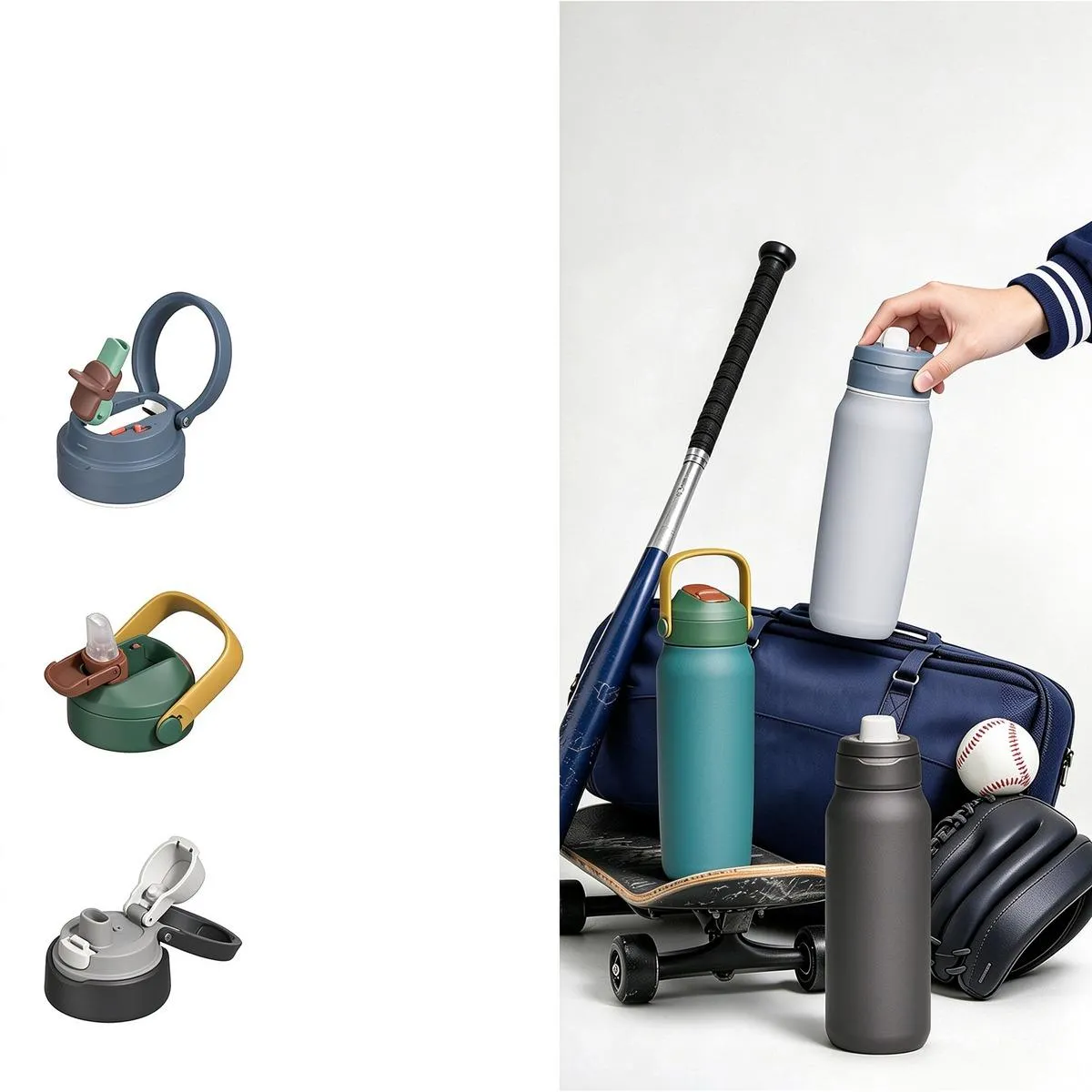 Dual-Drink Lid Sports Water Bottle thumbnail