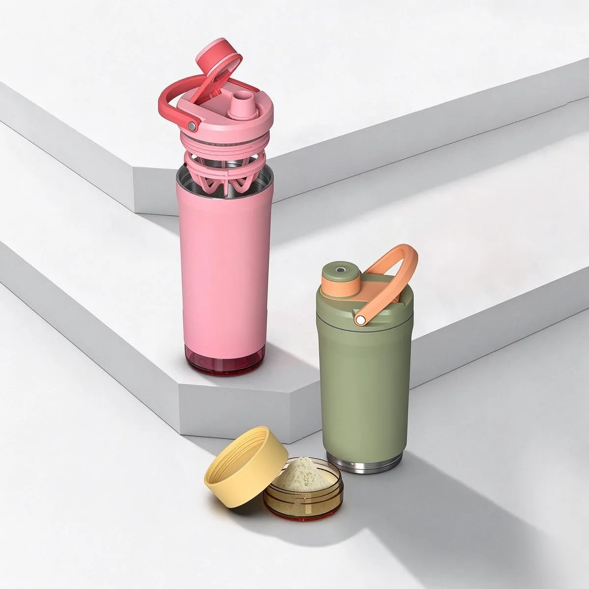 Storage Compartment Shaker Bottle