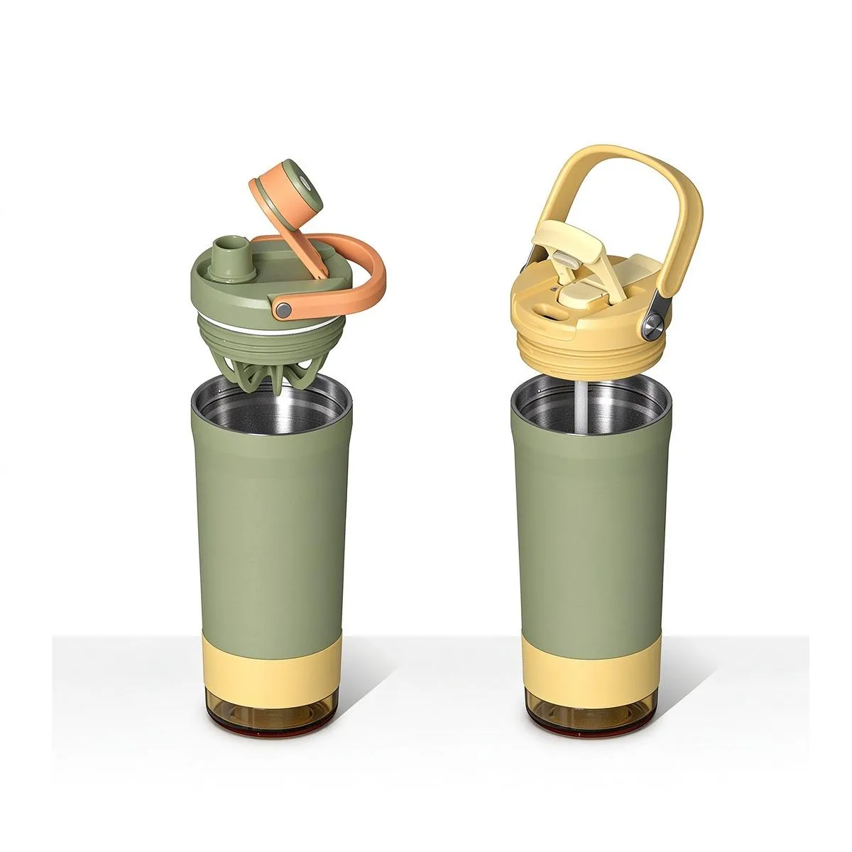 Straw Top Protein Shaker Bottle
